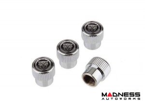 Jaguar Custom Valve Caps - Growler - Stainless Steel - OEM Style